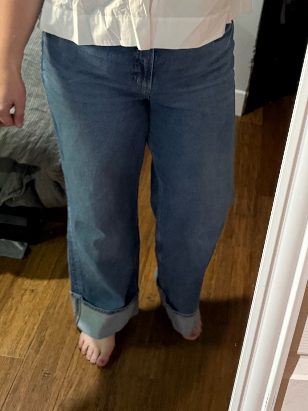 Old Navy Sky-Hi Wide Leg Jeans Size 16 Extra High Rise Secret Smooth Pockets